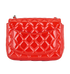 Mini Square Classic Flap, &pound;3,100, Handbags, Red, Patent Leather, Back view